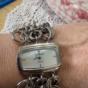 W7 Anne Klein Silver Chain Women's Watch